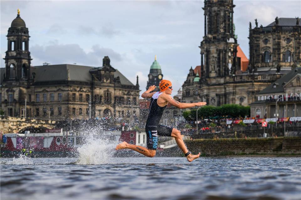  Auch bei den Finals in Hannover gehört Triathlon zum Programm. (Archivbild)Robert Michael/dpa