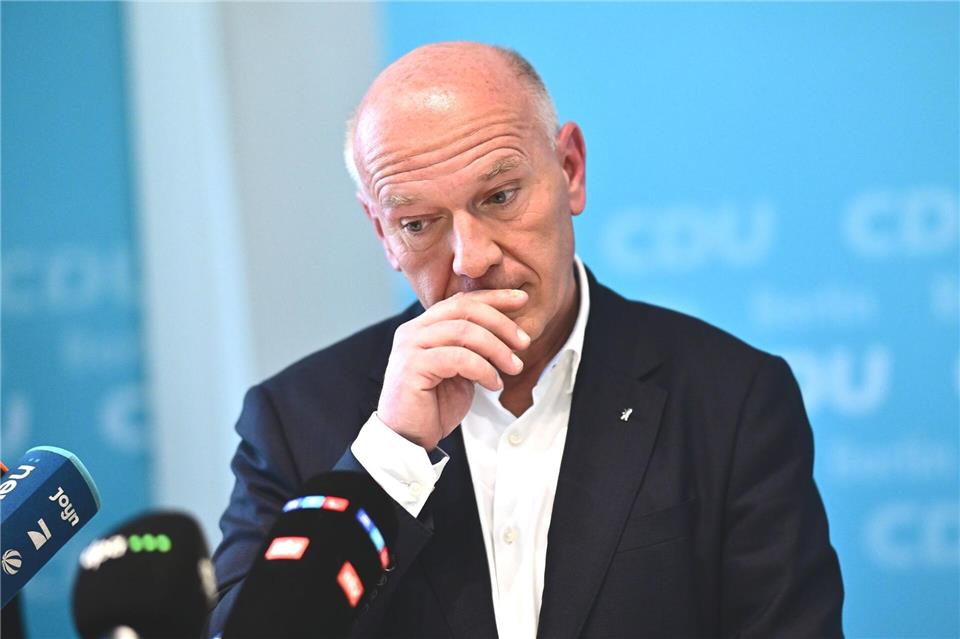  CDU-Spitzenkandidat Kai Wegner zieht seine Spitzenkandidatur zurück. Fabian Sommer/dpa