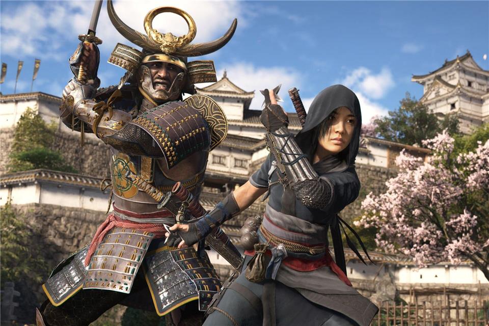  Das „Shadows“-Team: Samurai Yasuke (l) und Widerstandskämpferin Naoe.Ubisoft/dpa-tmn