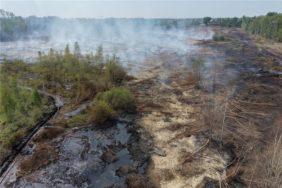  Der Brand war Ende Juni ausgebrochen.Bodo Schackow/dpa