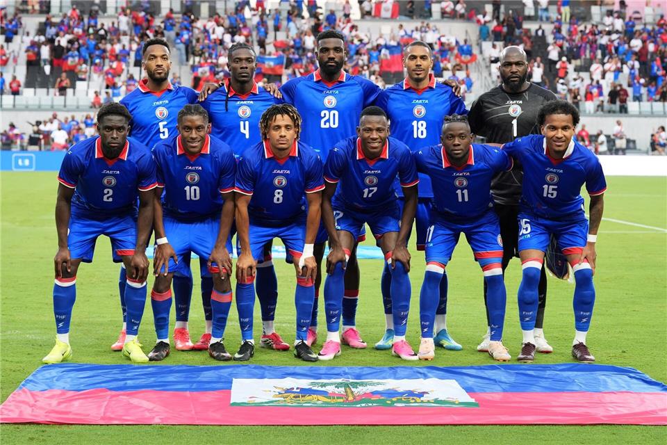  Die Spieler der haitianischen Fußball-Nationalmannschaft.Rebecca Blackwell/AP/dpa