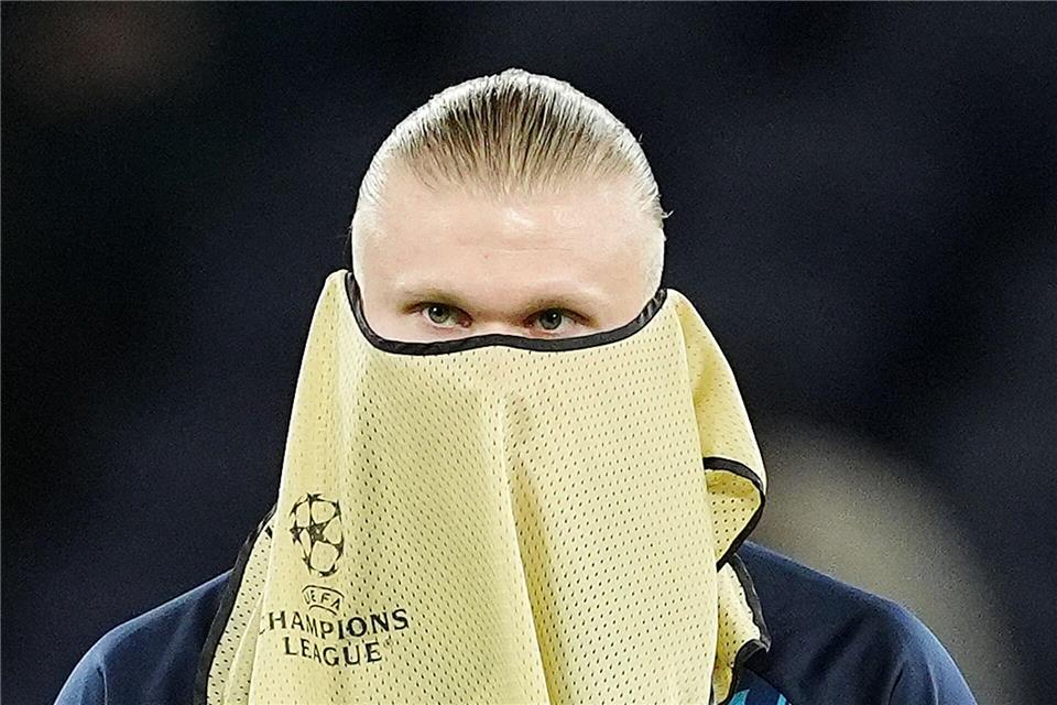  Erling Haaland von Manchester City vor dem Spiel.Martin Rickett/PA Wire/dpa