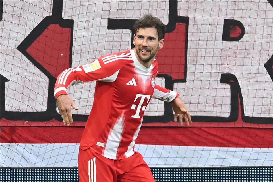  Leon Goretzka nach seinem Tor in Bremen.Carmen Jaspersen/dpa