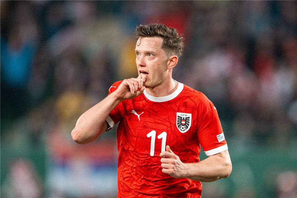  Michael Gregoritsch bringt als Nationalspieler viel Erfahrung mit. (Archivbild)Georg Hochmuth/APA/dpa