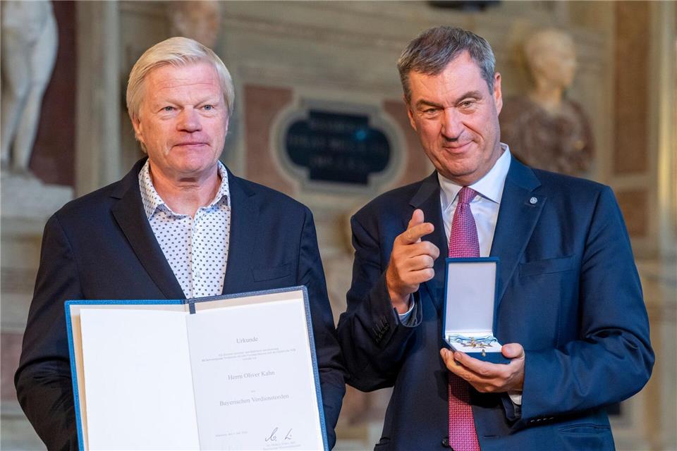  Oliver Kahn bekommt den Bayerischen Verdienstorden.Peter Kneffel/dpa
