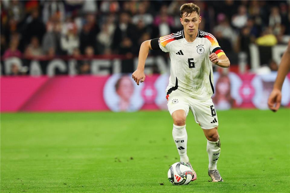 100. Länderspiel für den Kapitän: Joshua Kimmich am Ball.Christian Charisius/dpa