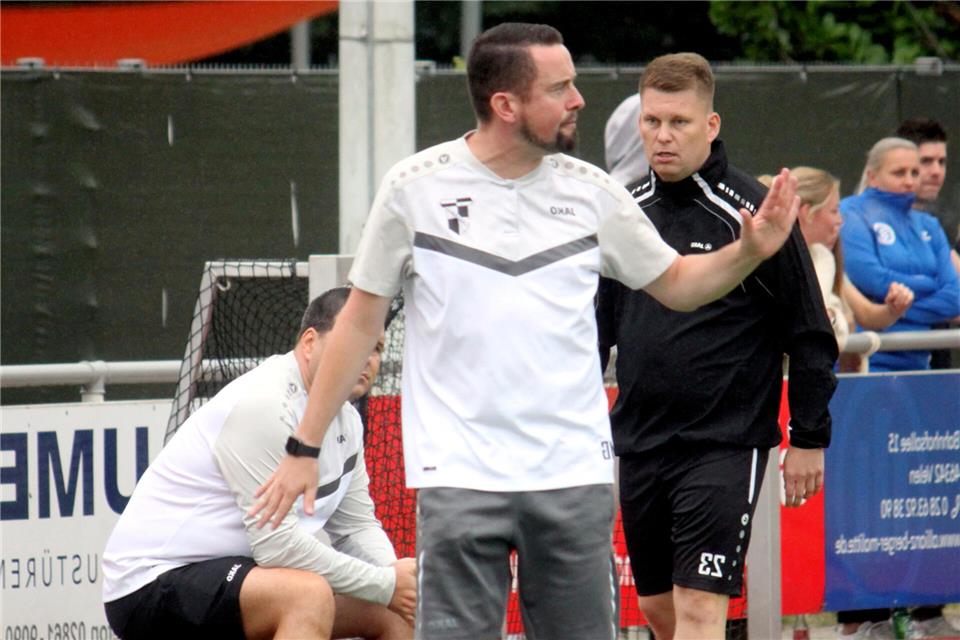 Viktoria erreicht Minimalziel, mehr nicht 1:1 mit der Viktoria in Merfeld: Heidens Trainer Marc Gebler.