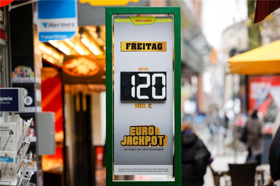 120 Millionen Euro: Das ist der Höchstgewinn, der im Eurojackpot erspielt werden kann.picture alliance/dpa