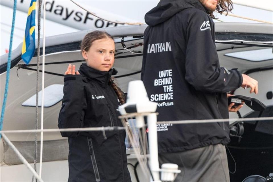 14 Tage war Greta Thunberg auf hoher See. Foto: Jen Edney/Team Malizia
