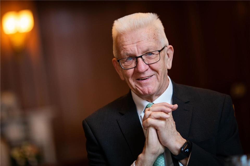 15 Jahre lang prägte Kretschmann die Politik in Baden-Württemberg - nun freut er sich, dass es vorbei ist.Christoph Schmidt/dpa