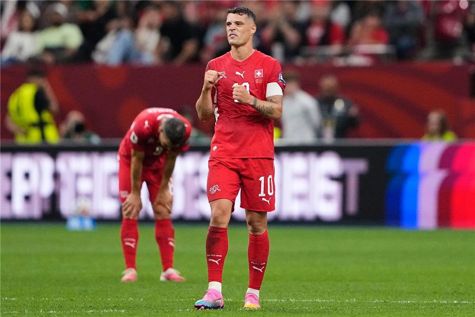 150 Spiele, ein Ziel: Xhaka führt die Schweiz an.Lindsey Wasson/AP/dpa