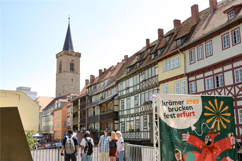 150.000 Besucher beim Krämerbrückenfest in Erfurt Heiko Rebsch/dpa