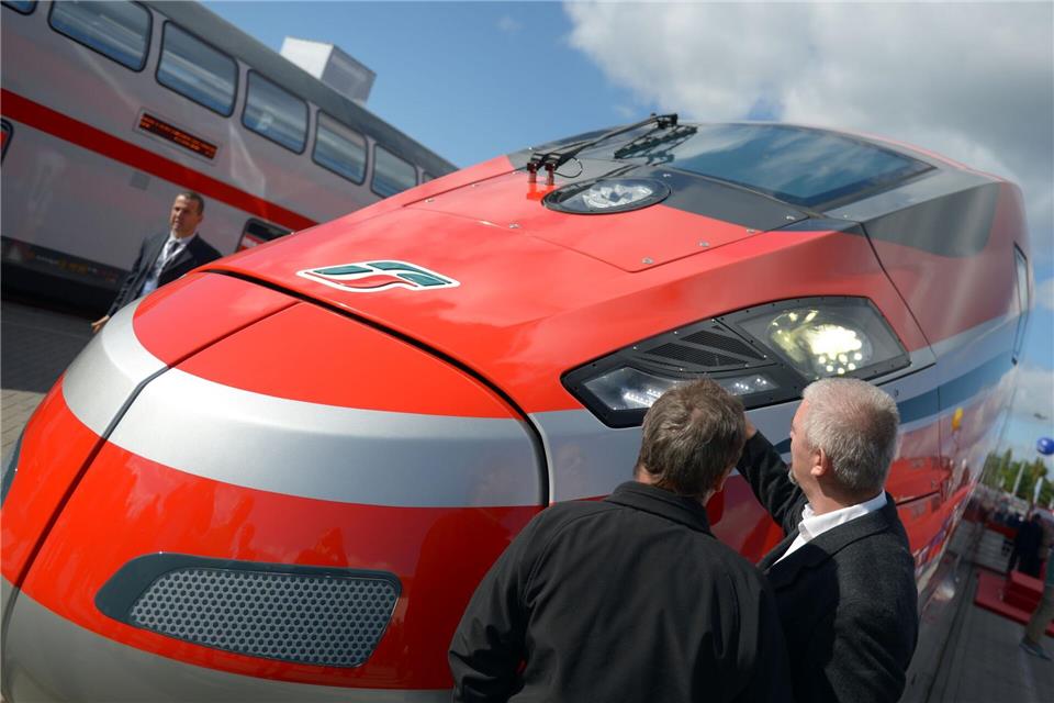2014 war ein Frecciarossa 1000 in Berlin zu Gast - für eine Messe. (Archivbild)picture alliance / dpa