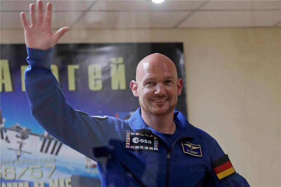 2018 - „Astro-Alex“ vor seiner zweiten Mission zur ISS.Dmitri Lovetsky/AP/dpa