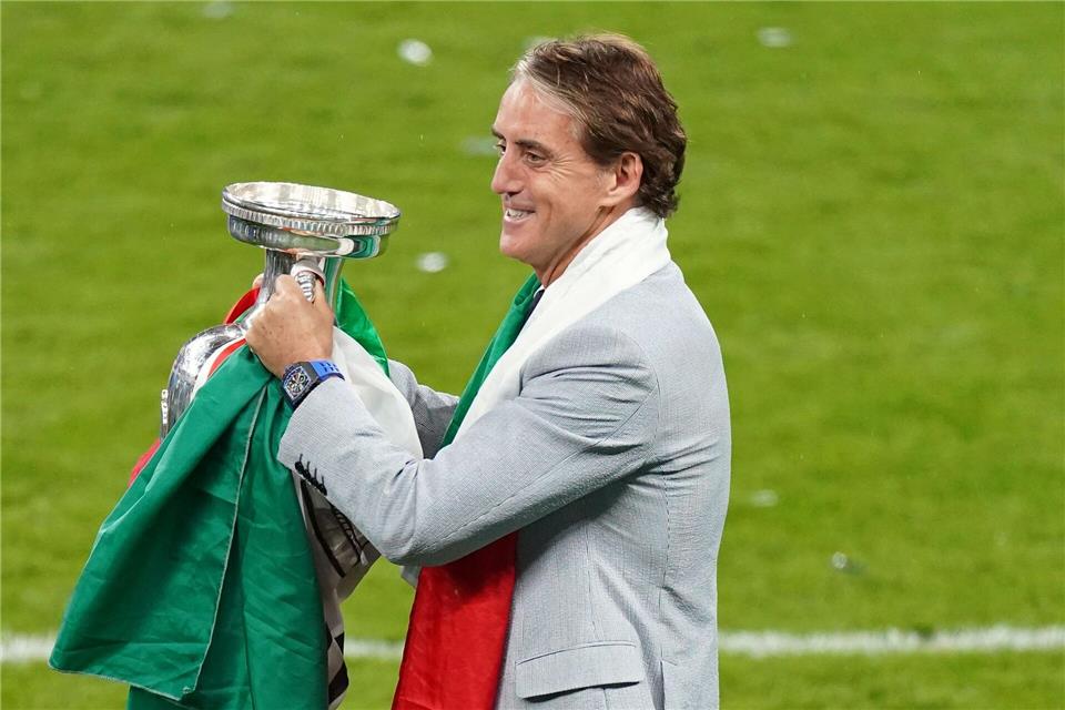 2021 holte Roberto Mancini mit Italien den WM-Titel. (Archivbild)Mike Egerton/Press Association/dpa