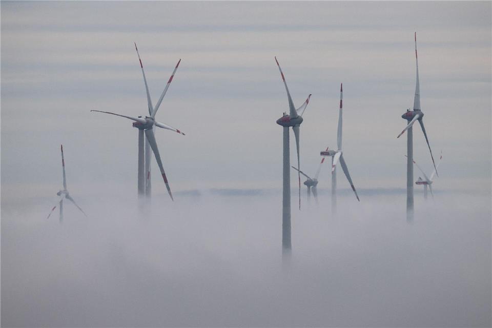 Windiges Rheinland-Pfalz - 2023 mehr Strom aus Windkraft 2023 war ein sehr windiges Jahr in Rheinland-Pfalz. (Symbolbild)Boris Roessler/dpa