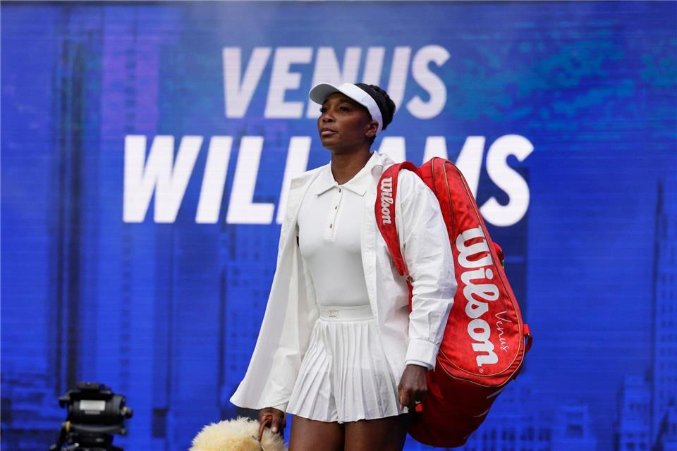 28 Jahre nach ihrem Debüt war Venus Williams zum 25. Mal bei den US Open dabei.Adam Hunger/AP/dpa