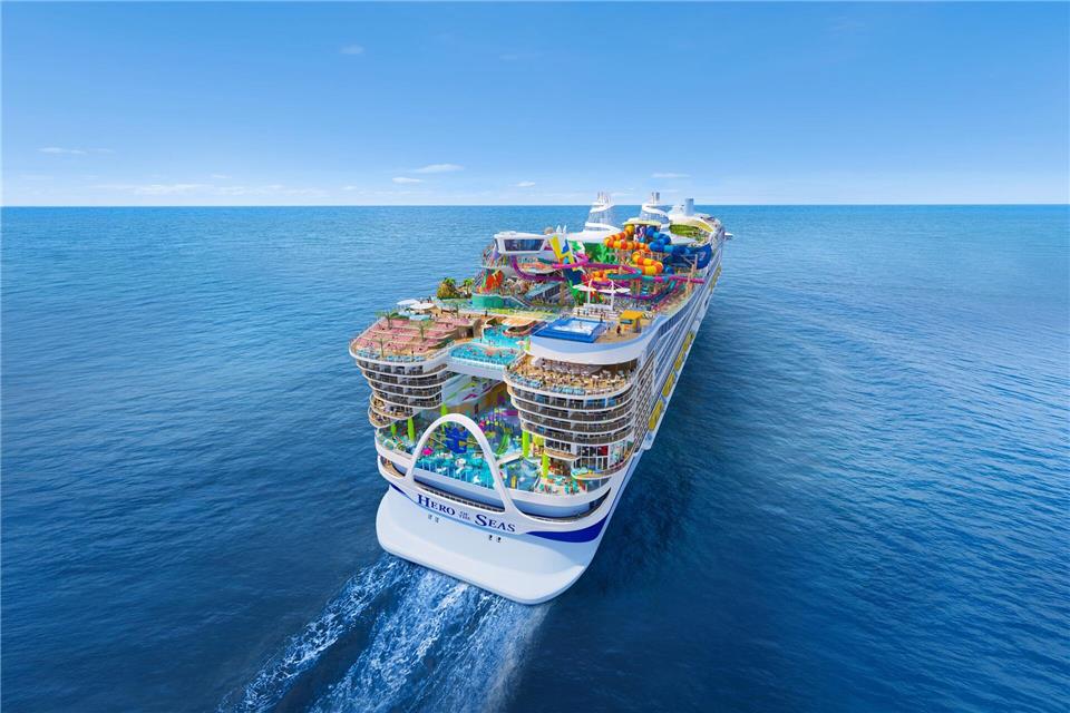 365 Meter lang und Platz für mehr als 5.600 Passagiere: Die „Hero of the Seas“ soll im August 2027 erstmals in See stechen.Royal Caribbean International/dpa-tmn