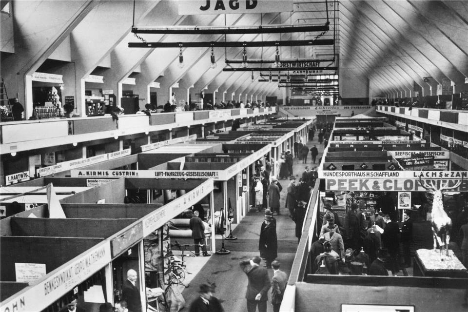 50.000 Besucherinnen und Besucher kamen nach Angaben der Berliner Messe zur ersten Ausgabe der Grünen Woche vom 20. bis zum 28. Februar 1926.-/Messe Berlin GmbH/dpa