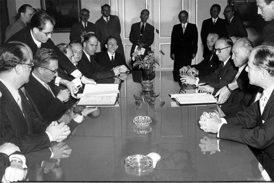74 Jahre nach der Unterzeichnung des Luxemburger Abkommens zwischen Deutschland und Israel zeigt die KZ-Gedenkstätte Neuengamme eine Ausstellung zur Wiedergutmachungspolitik. (Archivbild)picture-alliance / dpa