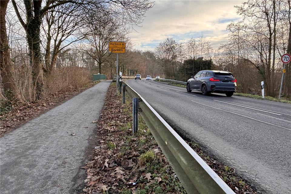 Ab Ortsausgang gilt auf der Marbecker Straße Tempo 70. Die UWG beantragt für einen etwa 650 Meter langen Abschnitt ebenfalls Tempo 50.