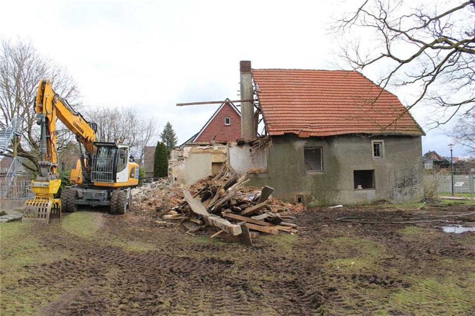 Abriss Gebäude der ehemaligen Hofstelle Bonhoff