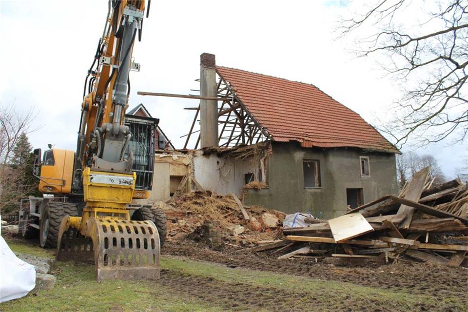 Abriss Gebäude der ehemaligen Hofstelle Bonhoff