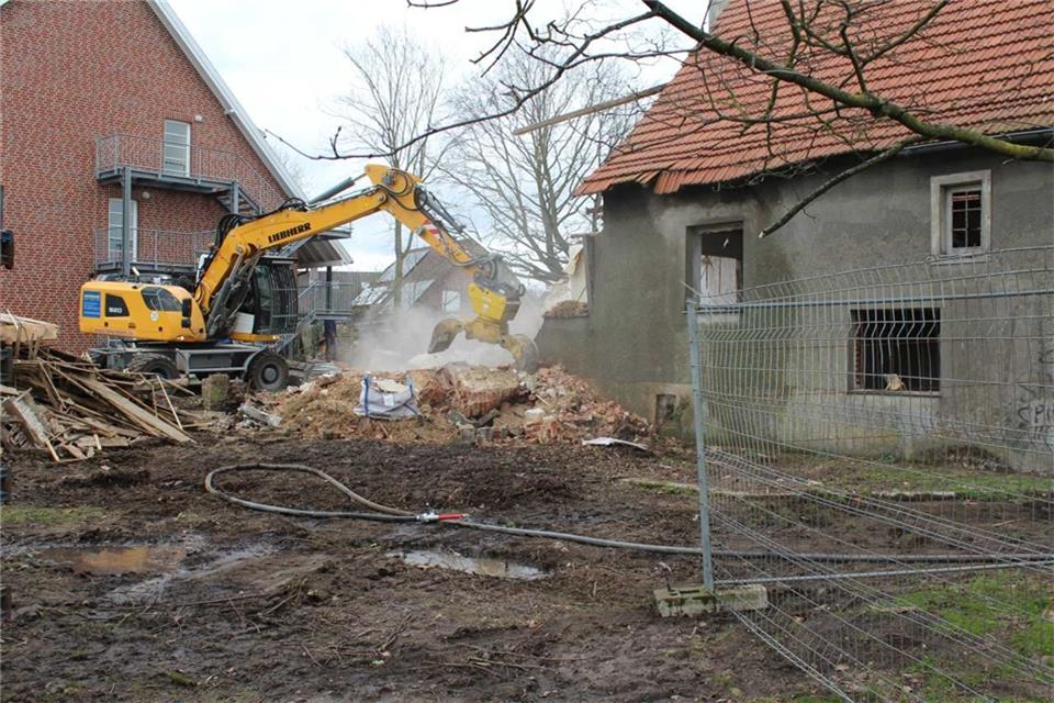 Abriss Gebäude der ehemaligen Hofstelle Bonhoff