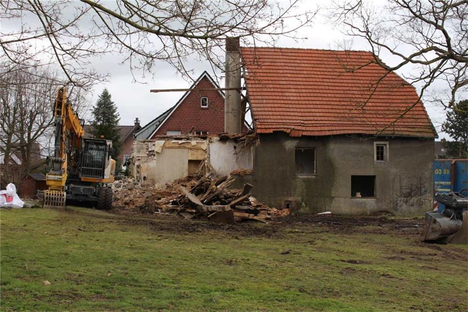 Abriss Gebäude der ehemaligen Hofstelle Bonhoff