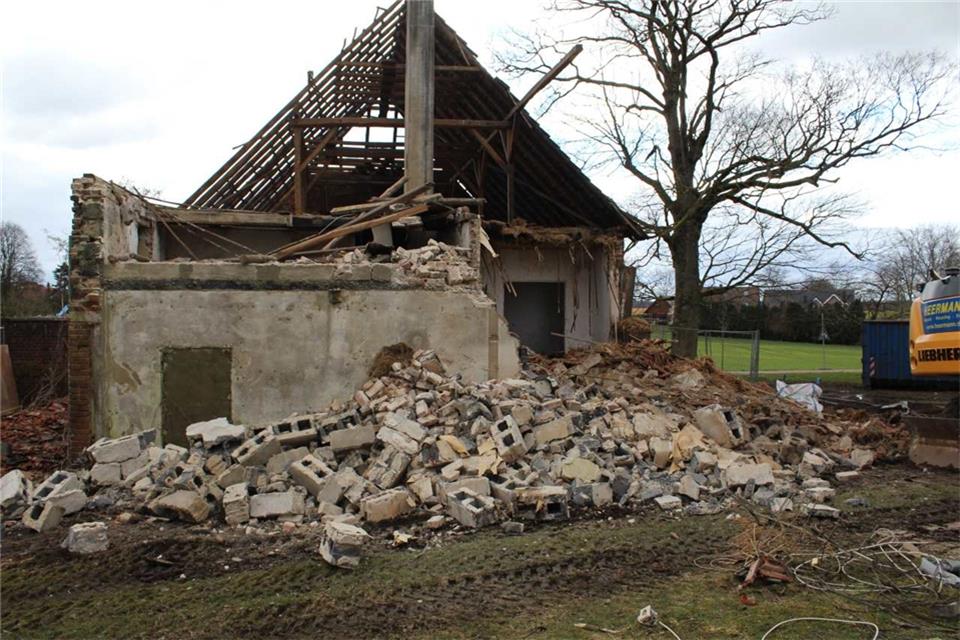 Abriss Gebäude der ehemaligen Hofstelle Bonhoff