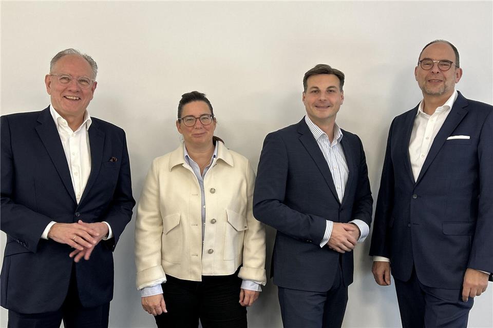 Abschied und Neuanfang beim „Verein für katholische Arbeiterkolonien“ (von links): Hans Peter Benstein, Esther van Bebber, Dominique Hopfenzitz und Andreas Konze.