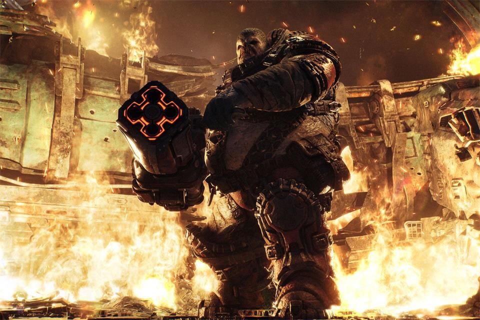 Absolutes Endgegner-Niveau ist erreicht, wenn Boomer auftauchen - das ist die mit größte und stärkste Soldatenklasse der Locust.The Coalition/Xbox Game Studios/dpa-tmn