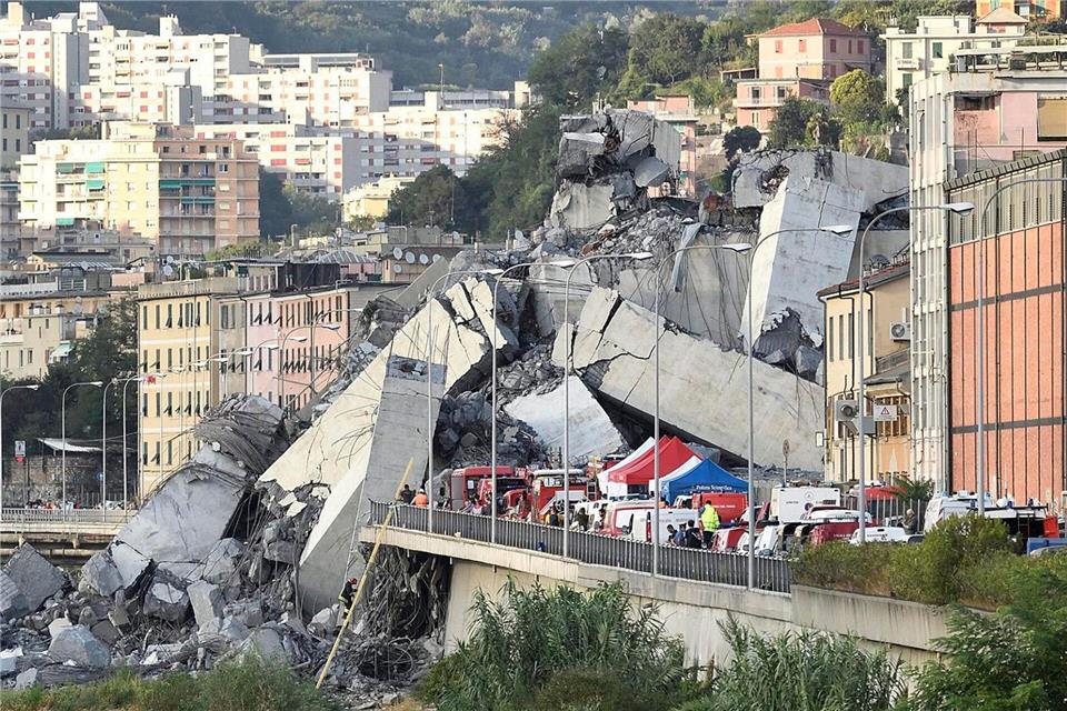Acht Jahre nach dem Einsturz einer Autobahnbrücke in Genua sind nun die Urteile da. (Archivbild)Luca Zennaro/ANSA/AP/dpa