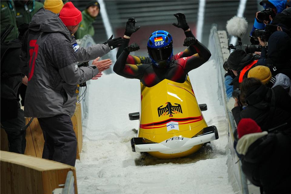 Adam Ammour gewann Bronze und machte den deutschen Dreifach-Erfolg perfekt.Michael Kappeler/dpa