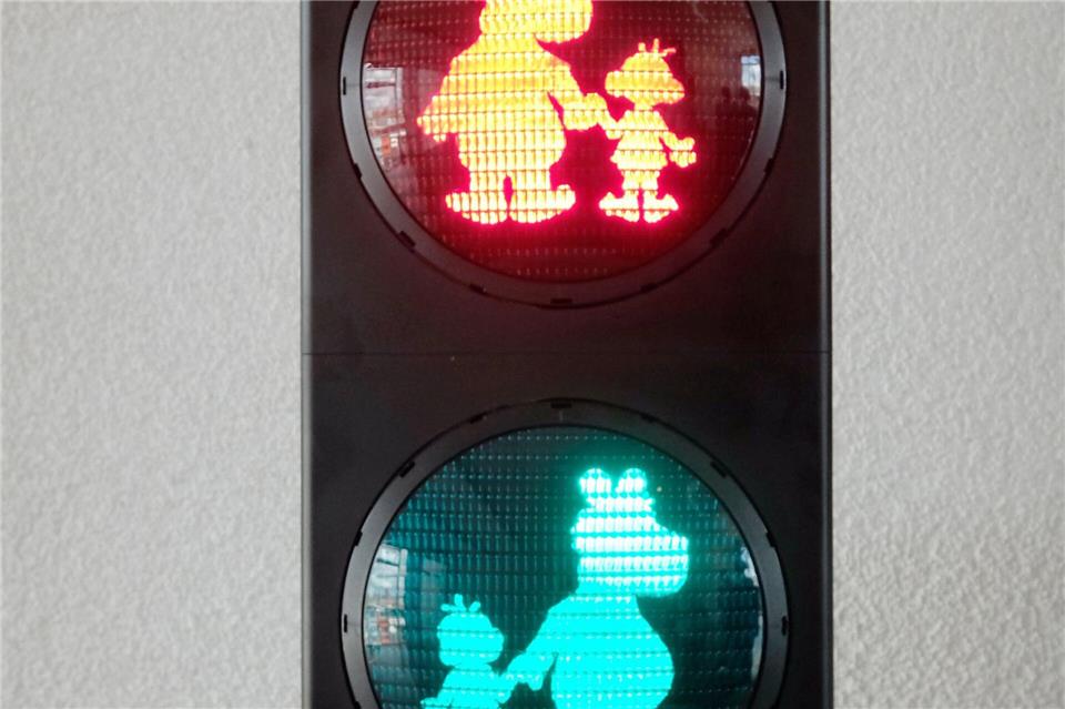 Äffle und Pferdle - Das kultige Paar macht sich auch auf einer Ampel gut (Archivbild)Bernd Weissbrod/dpa