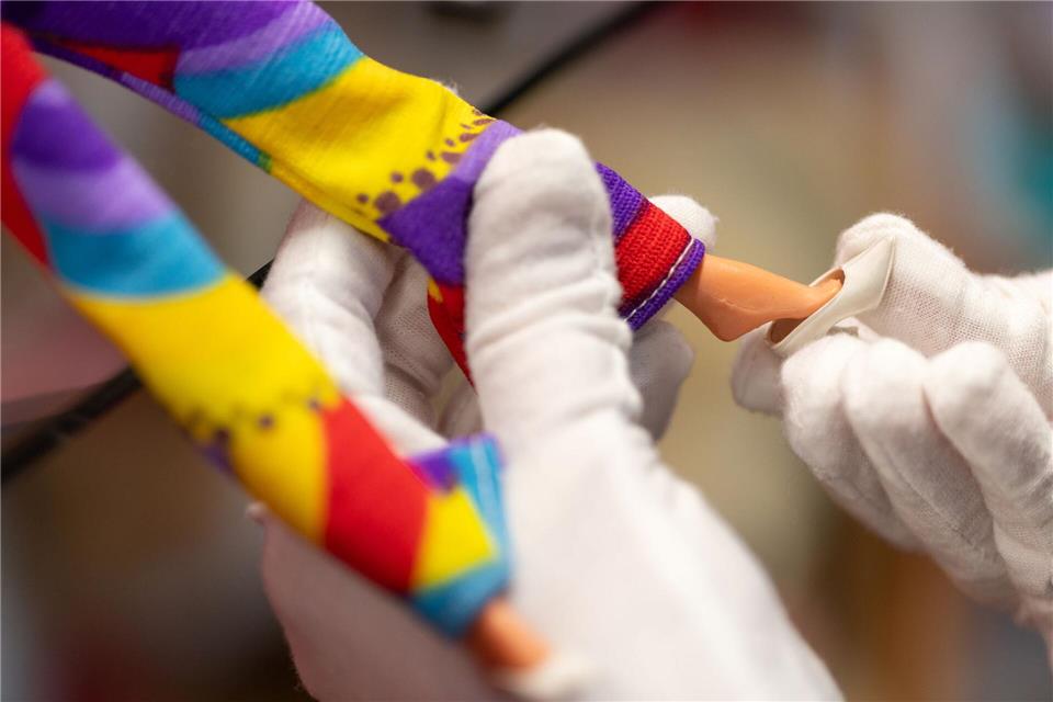 Ähnlich wie bei Barbie: Auch für Steffi gab es passendes Schuhwerk, um das Outfit zu perfektionieren.Michael Reichel/dpa