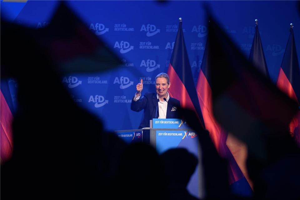AfD-Chefin Alice Weidel wird zum Wahlkampfauftakt der Partei in Magdeburg erwartet. (Archivbild)Hendrik Schmidt/dpa