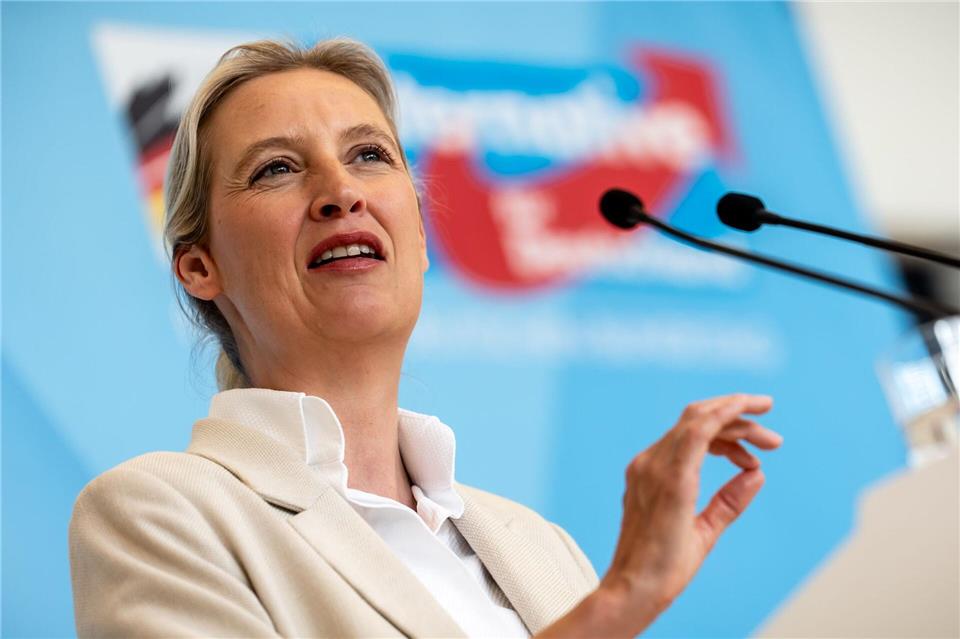 AfD-Chefin Weidel will mit einem Wahlsieg ihrer Partei bei den Landtagswahlen auch die Bundesregierung unter Druck setzen. (Archivbild)Michael Kappeler/dpa