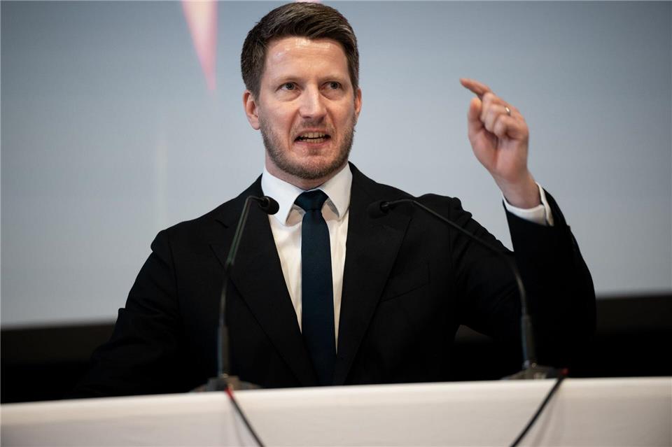 AfD-Landeschef Vincentz kämpfte um seine Wiederwahl an die Spitze der AfD NRW.Fabian Strauch/dpa