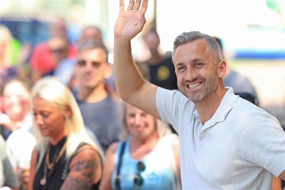 AfD-Politiker Siegmund sieht Deutschlands Innere Sicherheit bedroht und will das Land als Ministerpräsident wieder sicherer machen. (Archivbild)Matthias Bein/dpa