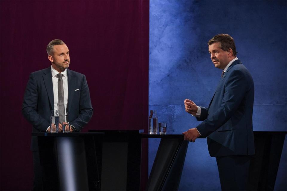 AfD-Spitzenkandidat Ulrich Siegmund und CDU-Spitzenkandidat Sven Schulze stehen sich noch bei mehreren Duellen gegenüber. (Archivbild)Klaus-Dietmar Gabbert/dpa