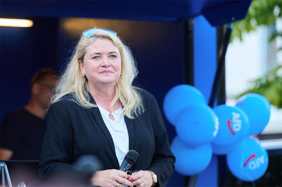 AfD-Spitzenkandidatin Kristin Brinker (AfD). (Archivbild) Annette Riedl/dpa