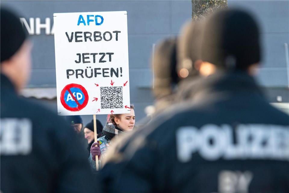 AfD-Veranstaltungen werden häufig von Protestaktionen begleitet. (Archivfoto)Stefan Puchner/dpa