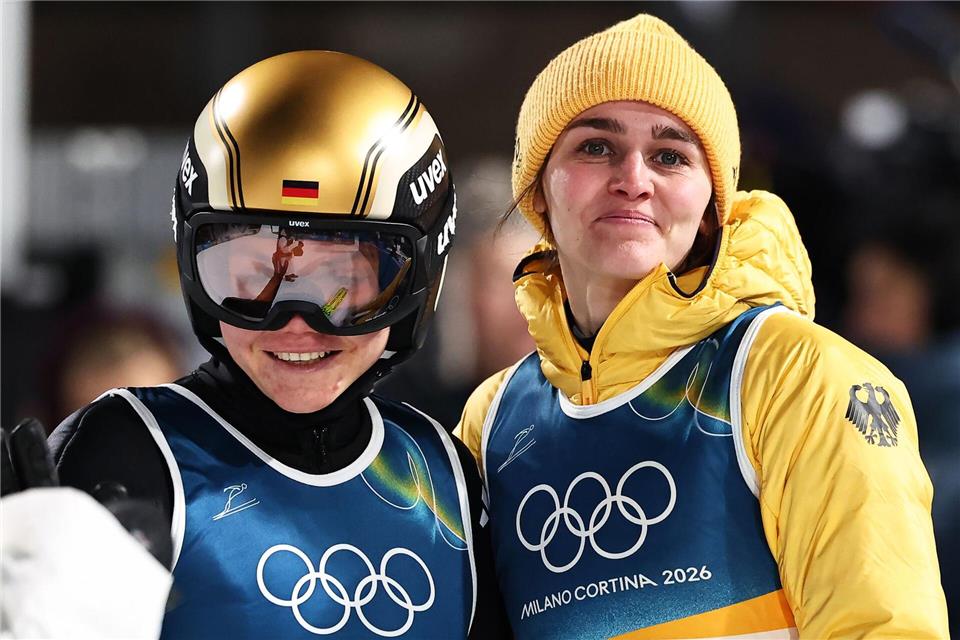 Agnes Reisch (l) und Selina Freitag konnten sich im zweiten Durchgang zumindest verbessern.Daniel Karmann/dpa