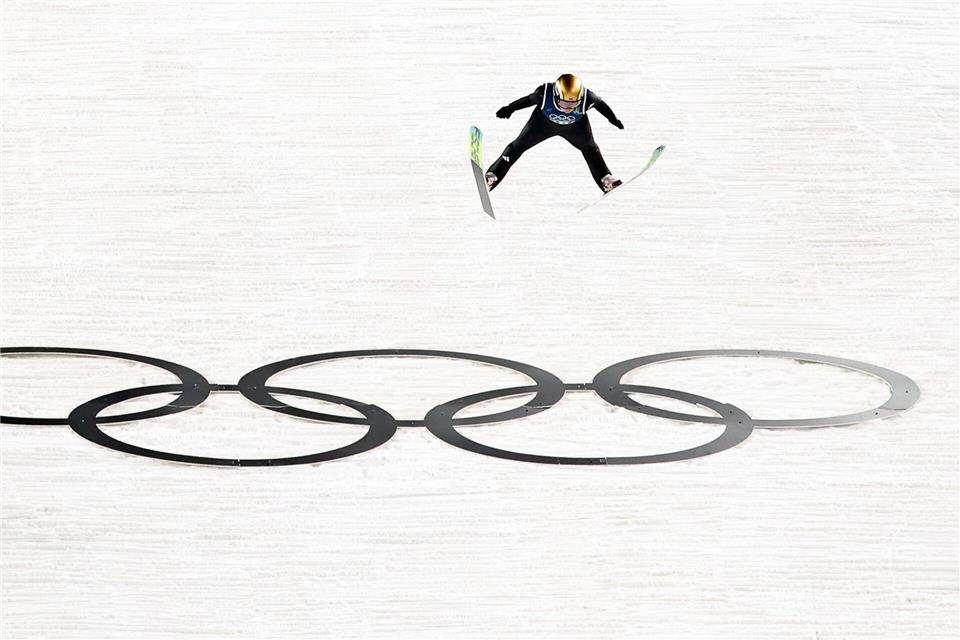 Agnes Reisch war beste Deutsche auf der Großschanze.Daniel Karmann/dpa