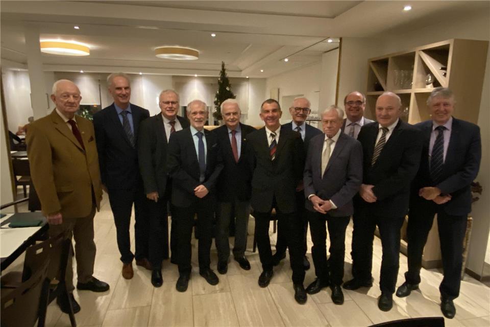Aktive Mitglieder der Wacholdrianer sind (von links): Josef Jägers, Jochem Sniers, Georg Finke, Dr. Josef Knüwer, Hans-Bernd Beumling, Achim Pitzen, Franz Nienhof, Alfons Dunkhöfner (junior), Lukas Bartmann, Josef Wissing und Josef Becker.