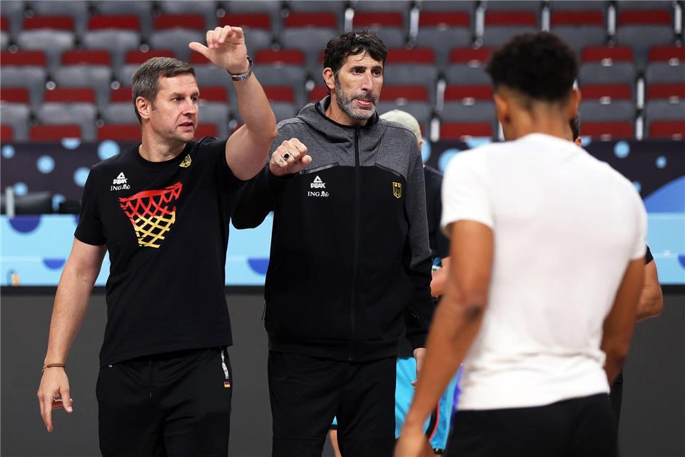 Voller Fokus auf Doncic: Basketballer mit Ziel Halbfinale Alan Ibrahimagic trägt während der deutschen EM-Spiele die Verantwortung.Matthias Stickel/dpa