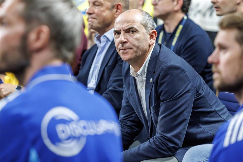 Alba-Sportdirektor Himar Ojeda ist stolz auf die Leistung seines Team.Andreas Gora/dpa
