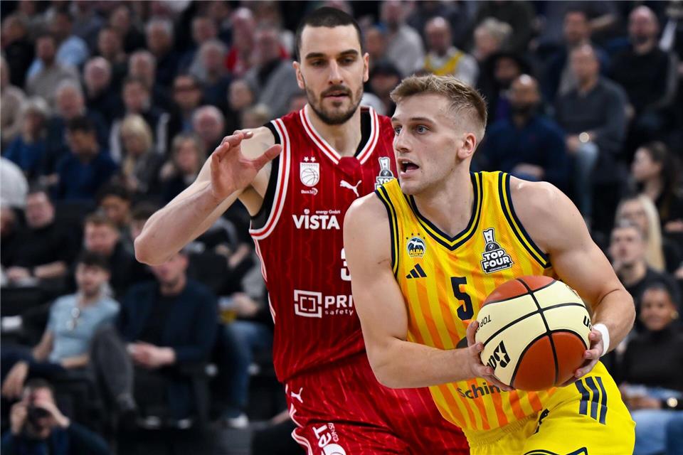 Albas Sam Griesel war bester Berliner Werfer in Griechenland (Archivbild)Sven Hoppe/dpa