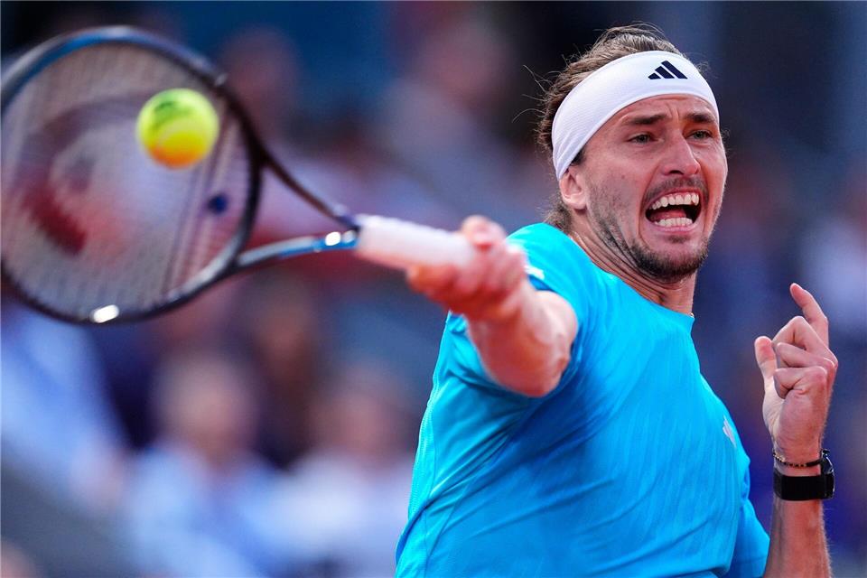 Alexander Zverev hat in Madrid das Finale erreicht.Manu Fernandez/AP/dpa